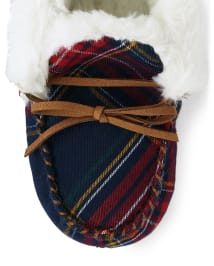 Plaid sales moccasin slippers