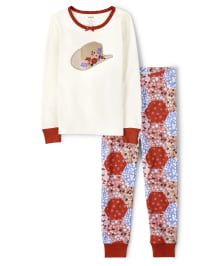 Girls Cowgirl Cotton 2-Piece Pajamas - Gymmies