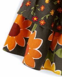 Girls Sunflower Tiered Skort - Harvest