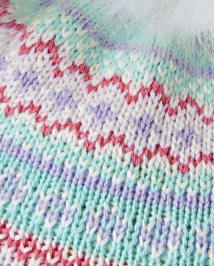 Girls Fairisle Pom Pom Hat - Polar Party