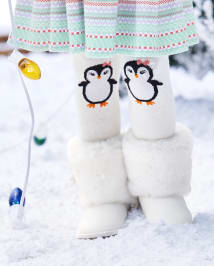 Lot de 2 collants Pingouin pour filles - Polar Party