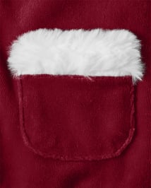 Girls Velour Zip Up Hoodie - Ho Ho Ho