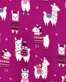 Girls Long Sleeve Llama Print Peplum Top - Little Llamas