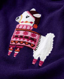 Girls llama sweater sale