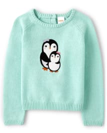 Girls penguin sweater cheap