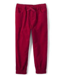 Boys Corduroy Pull On Jogger Pants - Reindeer Cheer