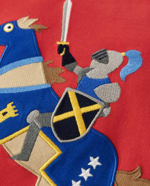 Boys Embroidered Knight Top - Knights and Dragons