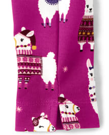 Girls Llama Ponte Jeggings - Little Llamas