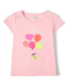 Haut brodé avec ballons pour fille - Boutique d'anniversaire