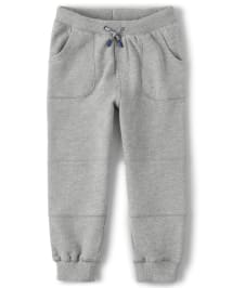 Boys French Terry Pull On Jogger Pants Rock Academy GRAY Gymboree CA