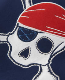 Boys Embroidered Skull Top - Aye Aye Matey