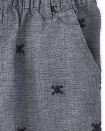 Boys Skull Pull On Shorts - Aye Aye Matey