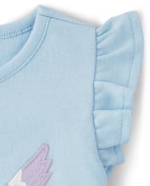 Girls Embroidered Hummingbird Top - Spring Blooms
