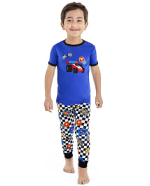 Pyjama ajusté en coton pour garçon avec motif voiture de course - Gymmies