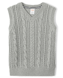 Boys Sleeveless Cable Knit Sweater Vest Uniform The Children s