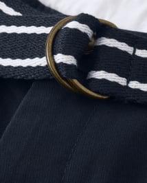 Boys Stain and Wrinkle-Resistant Belted Chino Pants - Uniform