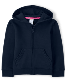 Girls Long Sleeve Fleece Zip Up Hoodie Uniform BLUE Gymboree CA