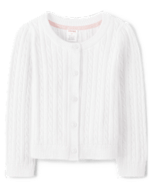 Cardigan en tricot torsadé pour filles - Uniforme