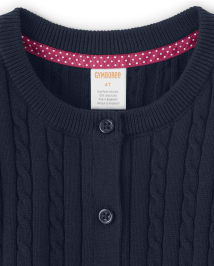 Girls Cable Knit Cardigan - Uniform
