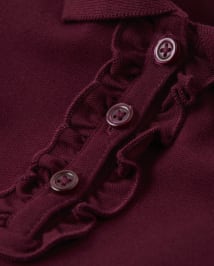 Polo à volants anti-taches Fille - Uniforme