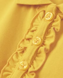 Girls Stain-Resistant Ruffle Polo - Uniform