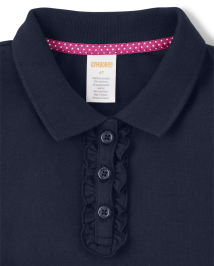 Polo à volants anti-taches Fille - Uniforme
