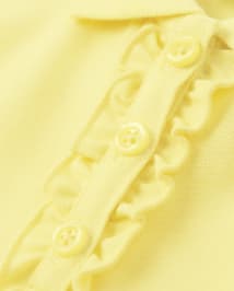 Girls Stain-Resistant Ruffle Polo - Uniform