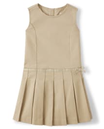 Girls Stain and Wrinkle-Resistant Pleated Jumper - Uniform