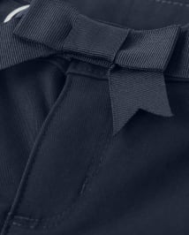 Girls Stain and Wrinkle-Resistant Belted Chino Shorts - Uniform