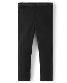 Pantalon chino tiss ceinture pour filles avec r sistance aux