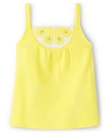 Haut citron appliqué pour filles - Agrumes et soleil