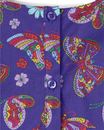 Girls Butterfly Hanky Hem Dress - Music Festival