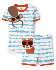 Boys animal pjs clearance