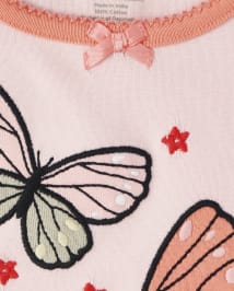 Girls Butterfly Snug Fit Cotton Pajamas - Gymmies