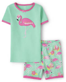 Pyjama Fille Flamingo Snug Fit en coton - Gymmies