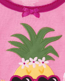 Girls Pineapple Snug Fit Cotton Pajamas - Gymmies
