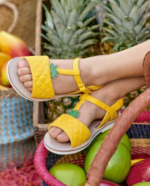 Girls Eyelet Sandal - Pineapple Punch