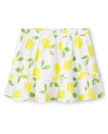 Girls Lemon Ruffle Skort - Citrus & Sunshine