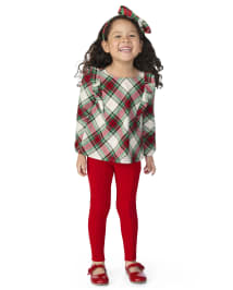 Pantalon point de Rome menthe poivrée pour fille