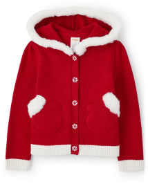 Sweat à capuche avec mitaines appliquées pour filles - Holiday Express