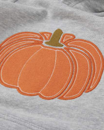Boys Embroidered Pumpkin Hoodie - Perfect Pumpkin