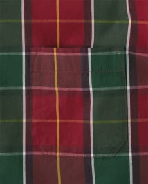 Mens Matching Family Plaid Button Up Shirt - Holiday Traditions