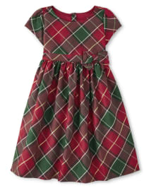 Girls Matching Family Plaid Dress - Holiday Traditions