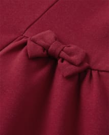 Robe en ponte avec nœud pour fille - Holiday Traditions