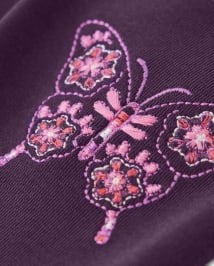 Legging papillon brodé pour fille - Spice Market