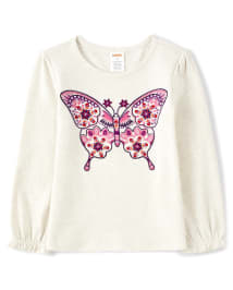 Haut Papillon Brodé Fille - Spice Market