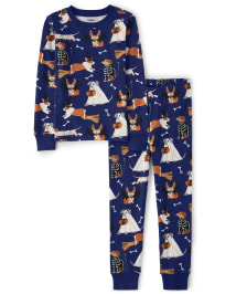 Boys Halloween Dog Snug Fit Cotton Pajamas - Gymmies