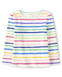 Girls Rainbow Striped Top - Future Artist