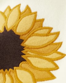 Pull Tournesol Brodé pour Filles - Récolte d'Automne