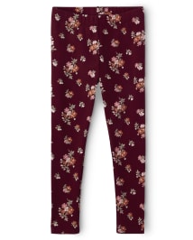 Legging fleuri pour toute petite fille County Fair Burgundy